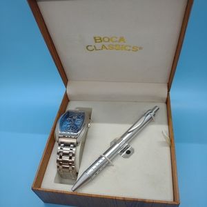 Meeting Street Quartz Silvertone Stainless Steel Men's Wrist Watch